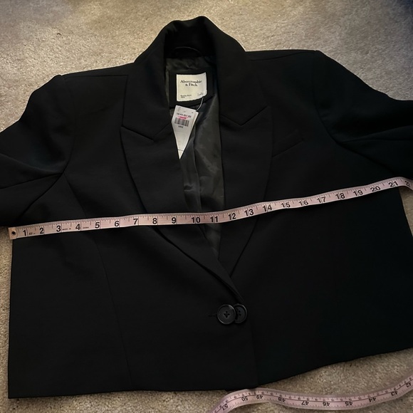 Abercrombie & Fitch Cropped Blazer Jacket black L NWT - Picture 4 of 6